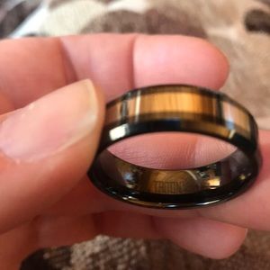Men’s Tungsten wedding band from Triton.
